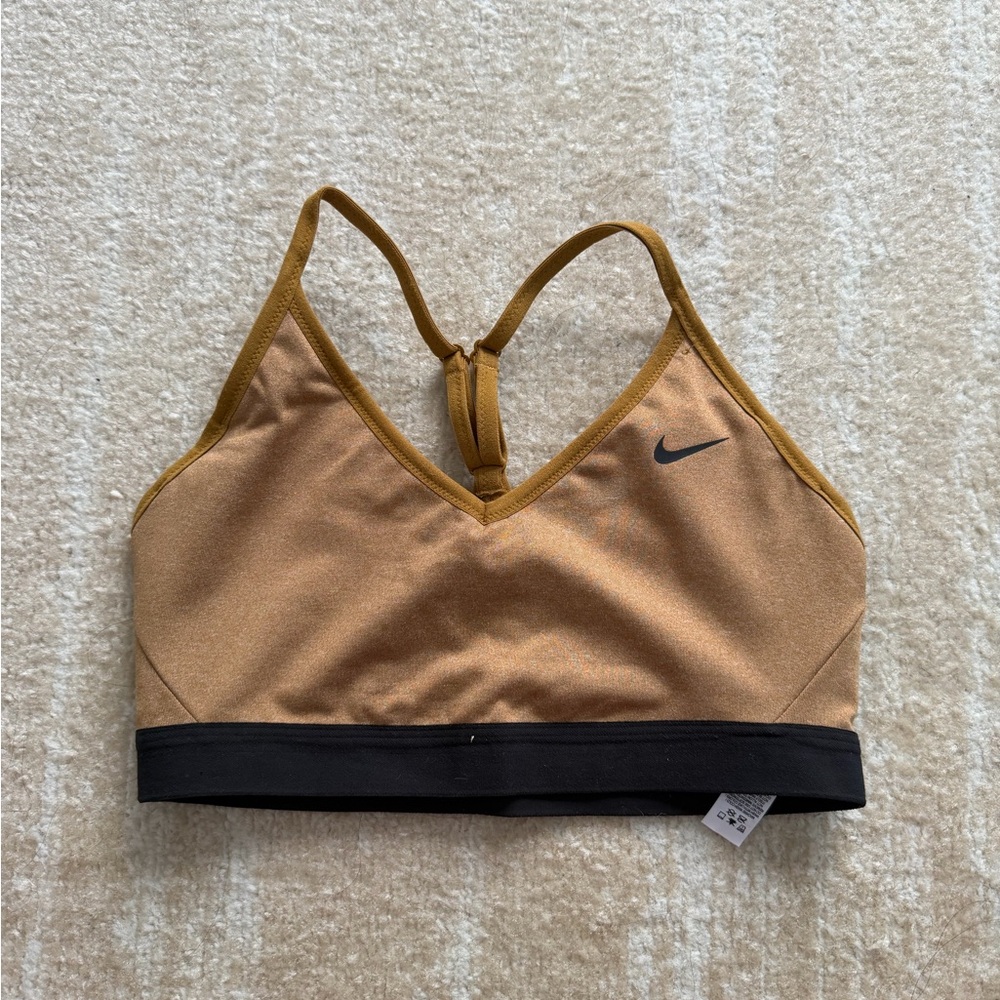 Nike Women's Brown and Black Sports Bra
